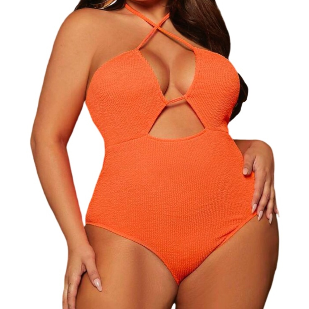 SHEIN Curve Orange Summer Bodysuit